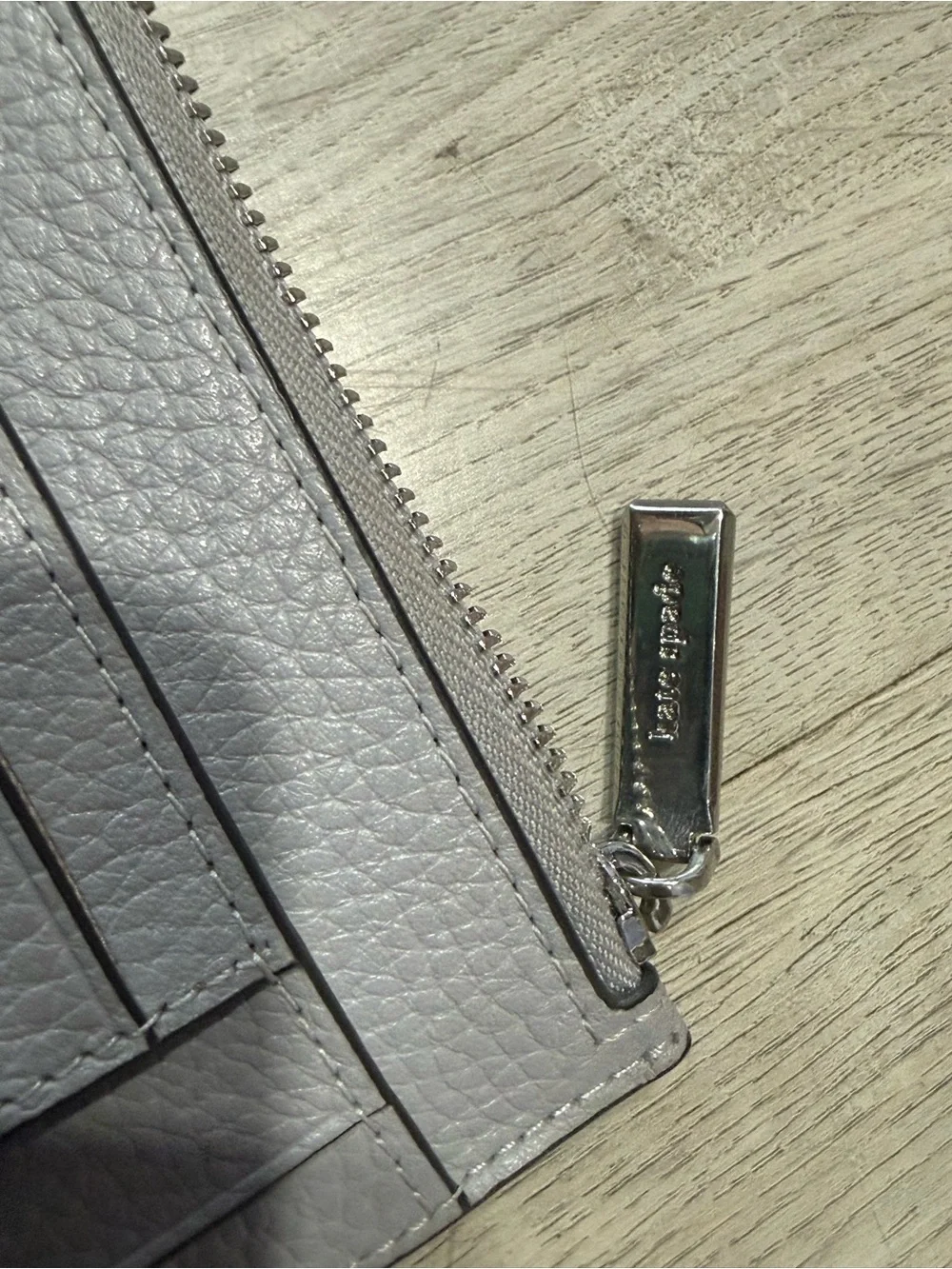 kate spade Pebbled Leather Card Case with Zip